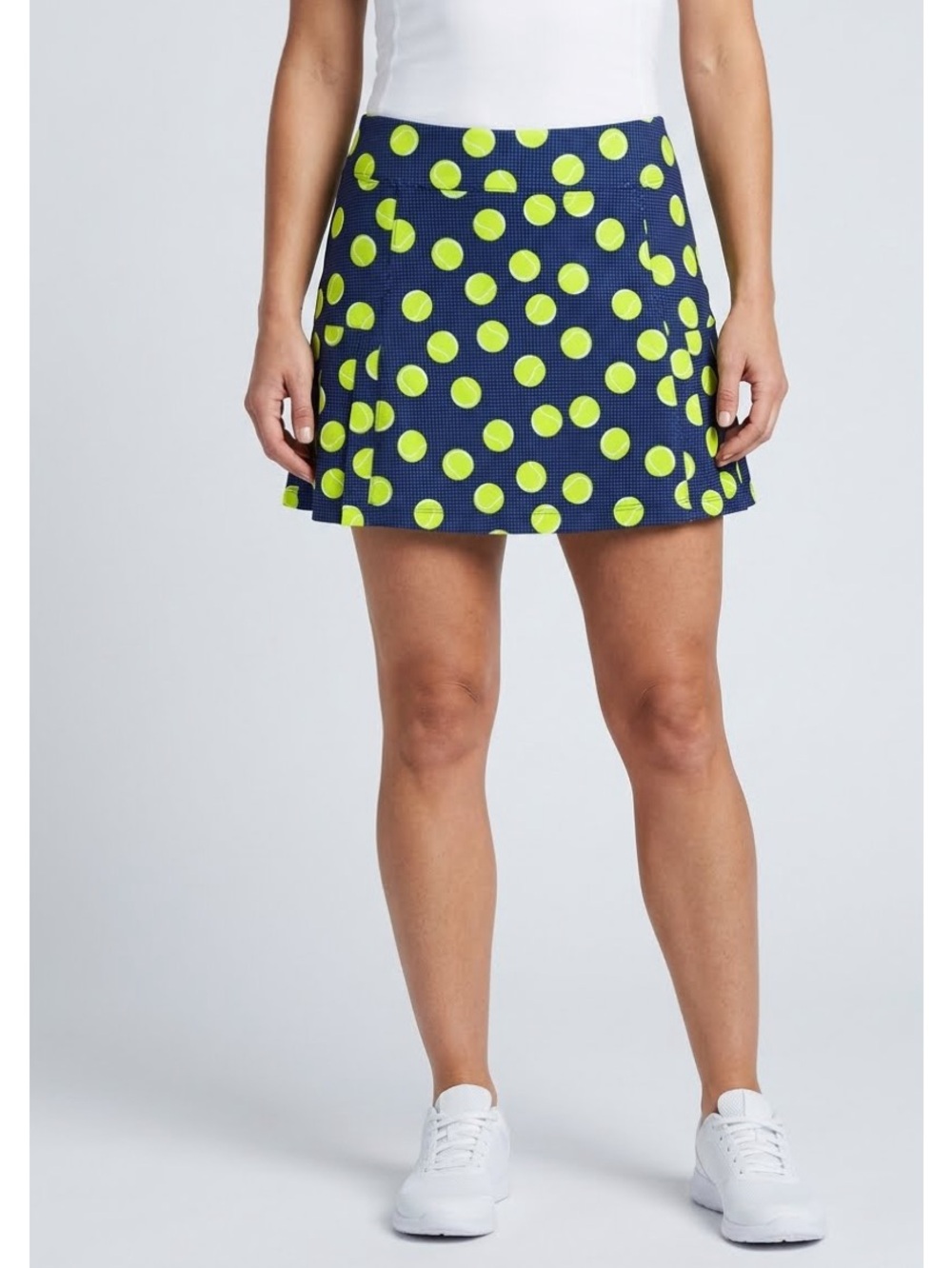 Lillie Green Tennis Print Pleated Skort Blue and Yellow Size S Country Club Prep